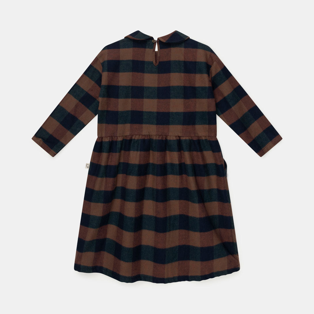 【Coucoubébé-baby】【40％off】my little cozmo  /  Organic plaid dress /  UNIQUE  /  チェック丸襟ワンピース  | Coucoubebe/ククベベ