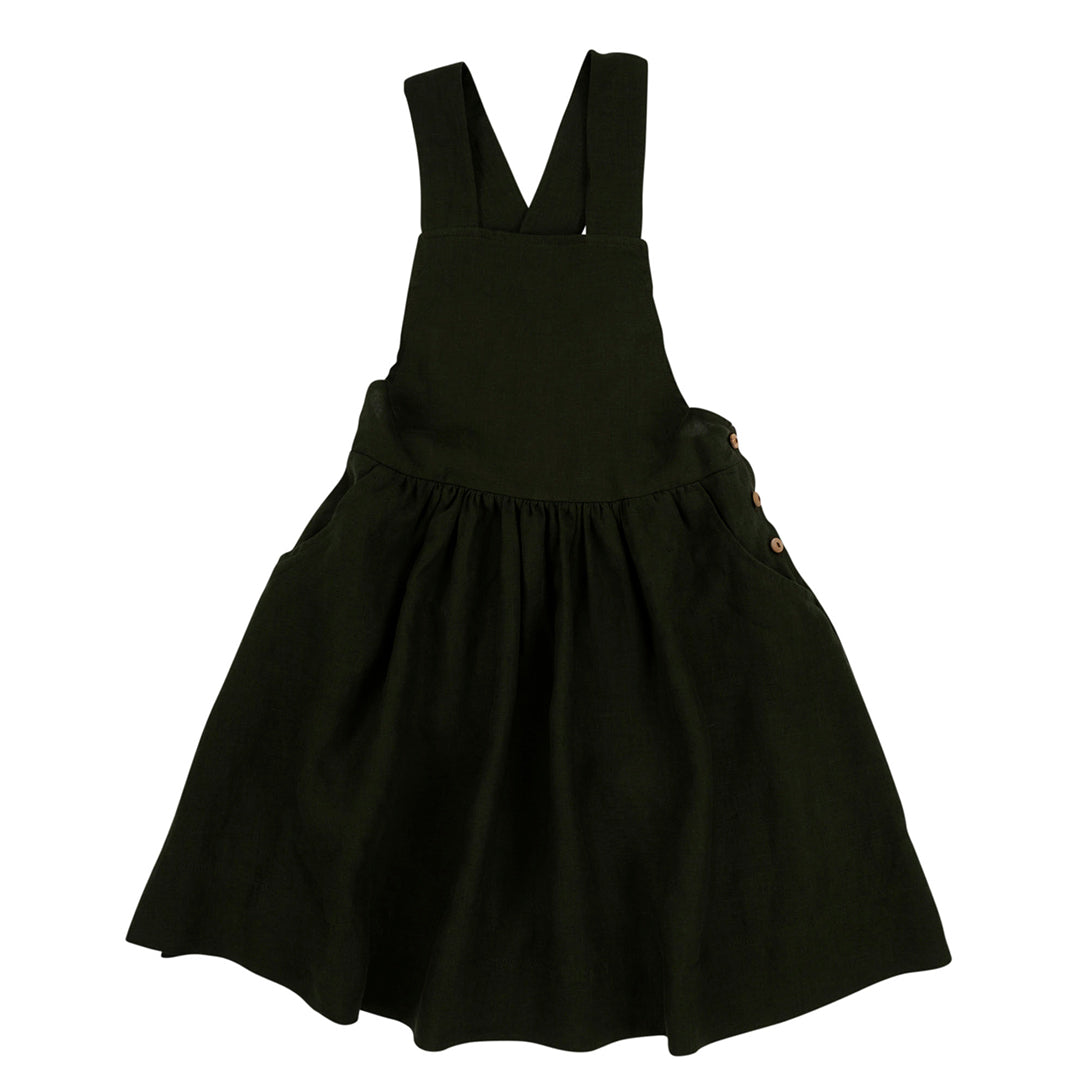 【Coucoubébé-baby】【50％off】Omibia　LUPITA Dress Child Seaweed　オミビア　ジャンパースカート　SS22W01  | Coucoubebe/ククベベ
