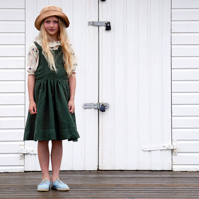 【Coucoubébé-baby】【50％off】Omibia　LUPITA Dress Child Seaweed　オミビア　ジャンパースカート　SS22W01（Sub Image-4） | Coucoubebe/ククベベ