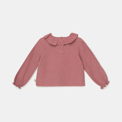 【Coucoubébé-baby】【40％off】my little cozmo  /  Organic gauze blouse /  PINK  /  ガーゼブラウス（Sub Image-2） | Coucoubebe/ククベベ