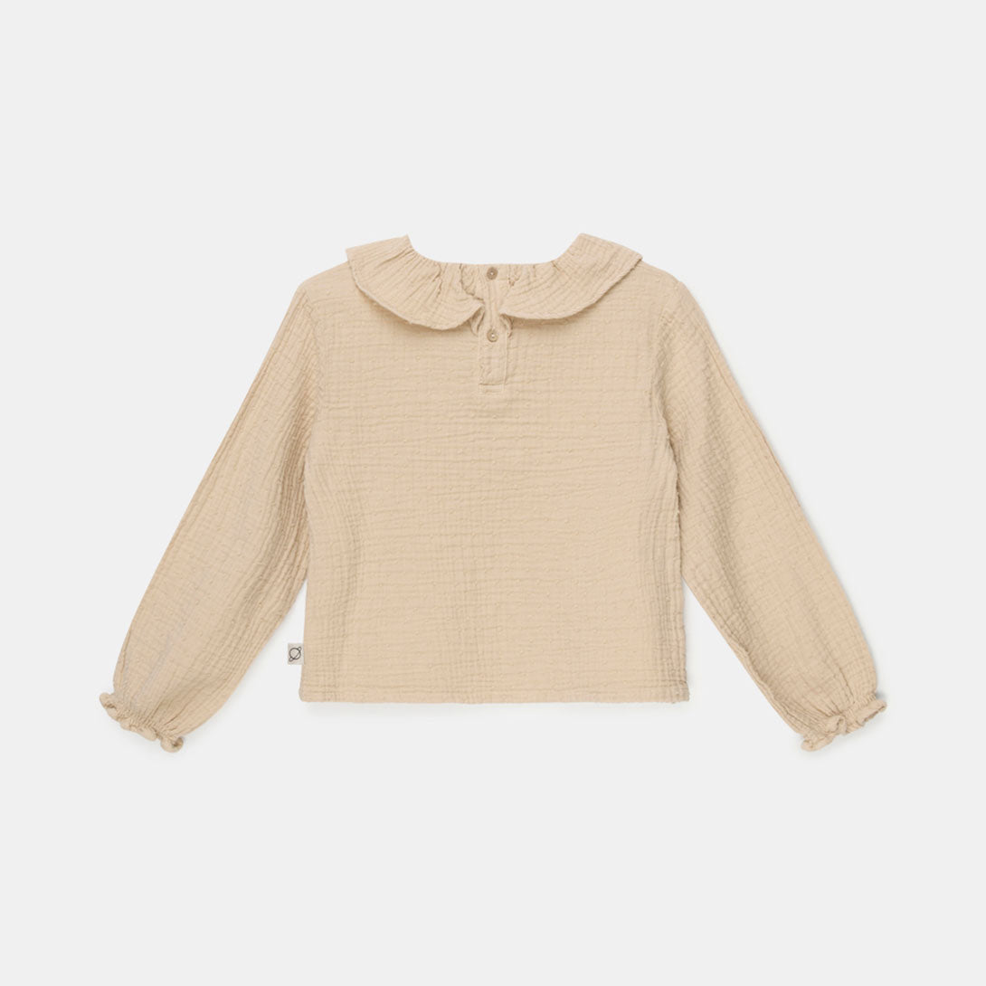 【Coucoubébé-baby】【40％off】my little cozmo  /  Organic gauze blouse /  STONE /  ガーゼブラウス  | Coucoubebe/ククベベ