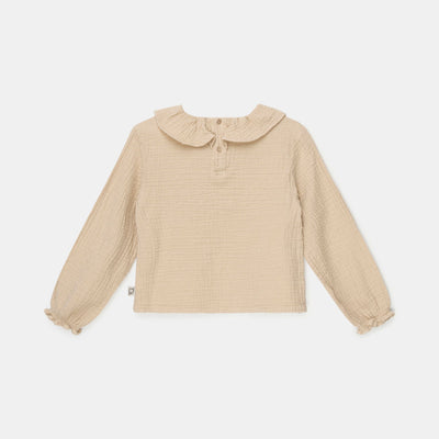 【Coucoubébé-baby】【40％off】my little cozmo  /  Organic gauze blouse /  STONE /  ガーゼブラウス（Sub Image-2） | Coucoubebe/ククベベ