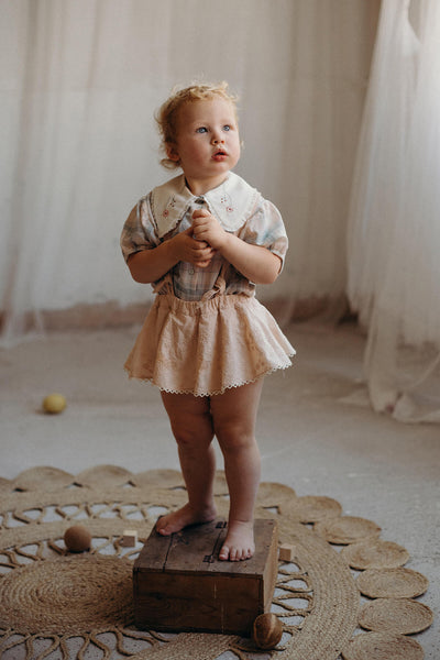 【Popelin】【40％off】Pink romper suit with removable straps  12-18m,18-24m,2-3Y（Sub Image-5） | Coucoubebe/ククベベ