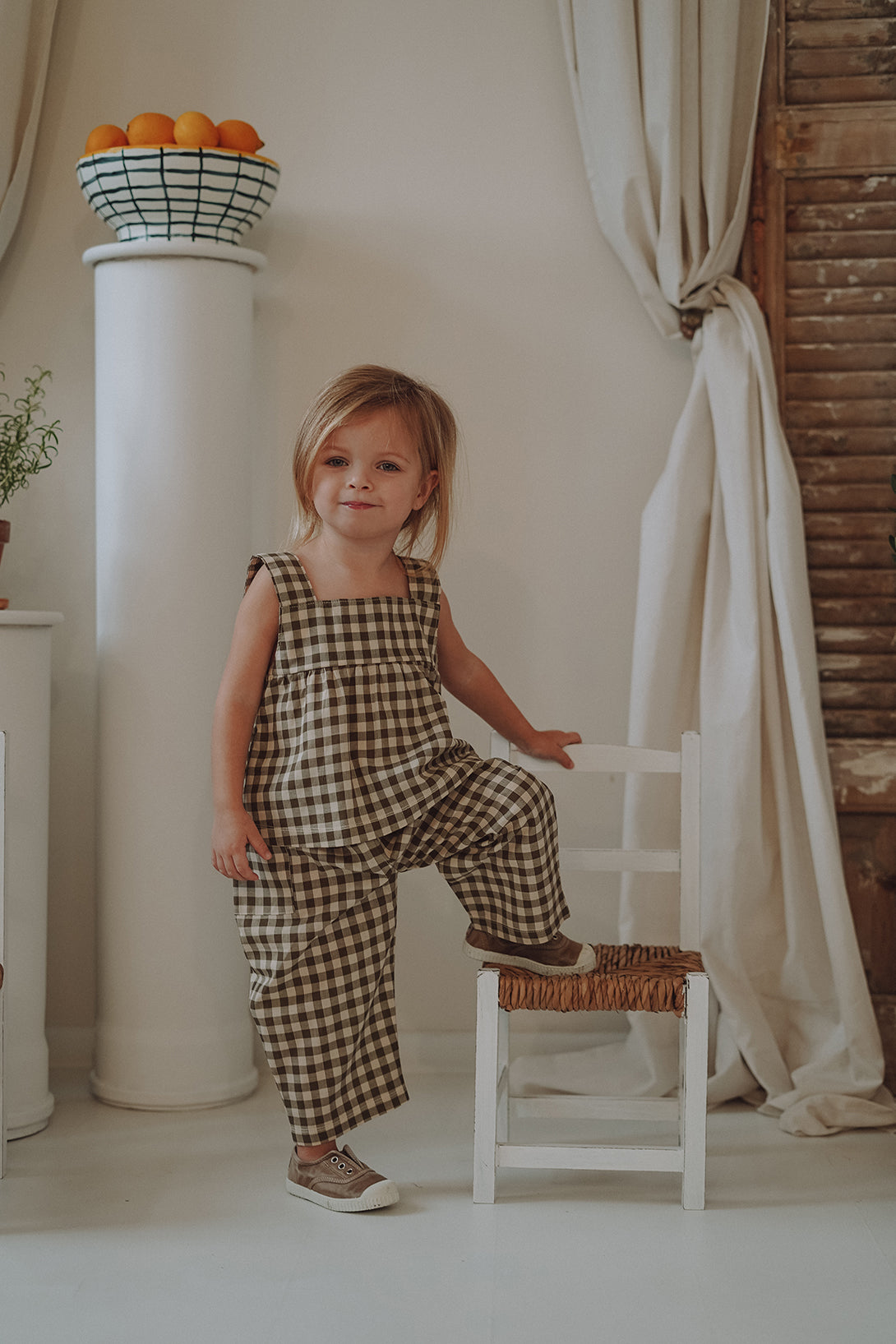 organic zoo Olive Gingham Pants 2-3y 【63%OFF!】 - ボトムス
