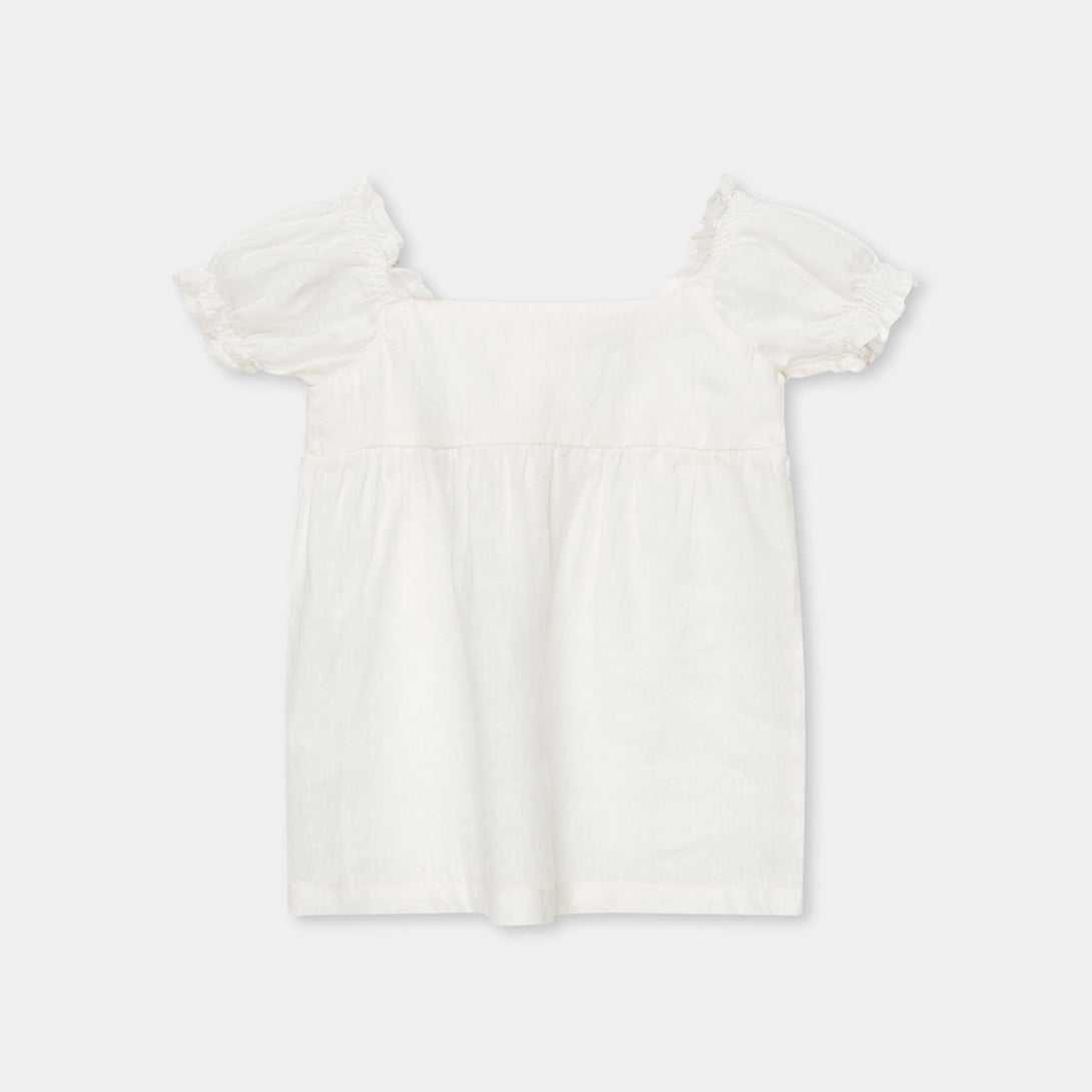 【my little cozmo】【40％off】Linen baby dress linen-ivory　リネンワンピース　12m,18m,24m,  | Coucoubebe/ククベベ