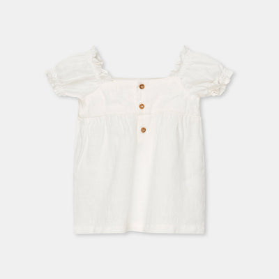 【my little cozmo】【40％off】Linen baby dress linen-ivory　リネンワンピース　12m,18m,24m,（Sub Image-2） | Coucoubebe/ククベベ