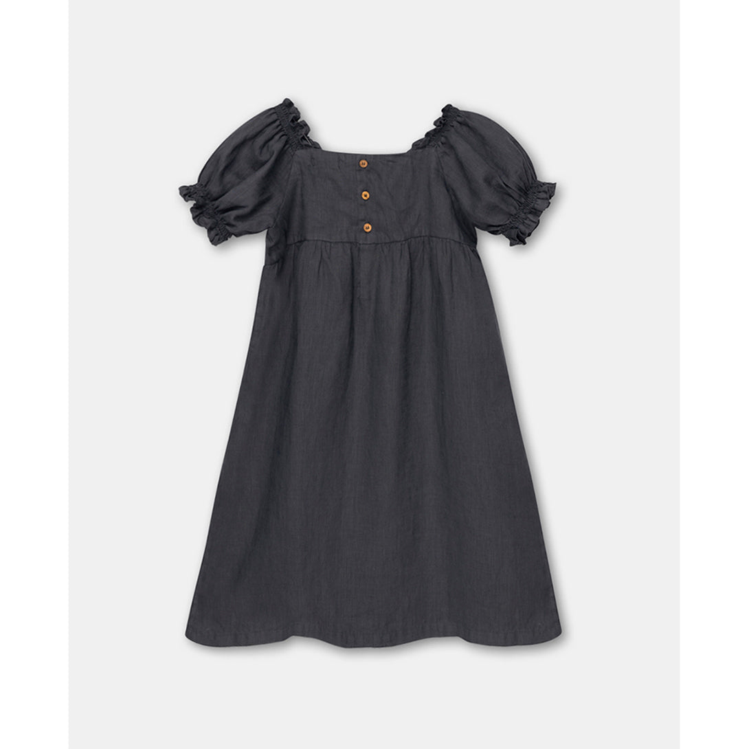 【my little cozmo】【40％off】Linen dress Anthracite　リネンワンピース 4Y,6Y,8Y　  | Coucoubebe/ククベベ