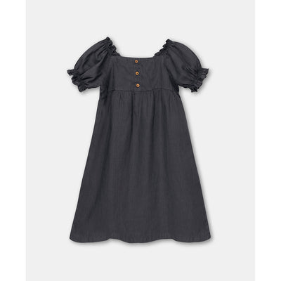 【my little cozmo】【40％off】Linen dress Anthracite　リネンワンピース 4Y,6Y,8Y　（Sub Image-2） | Coucoubebe/ククベベ