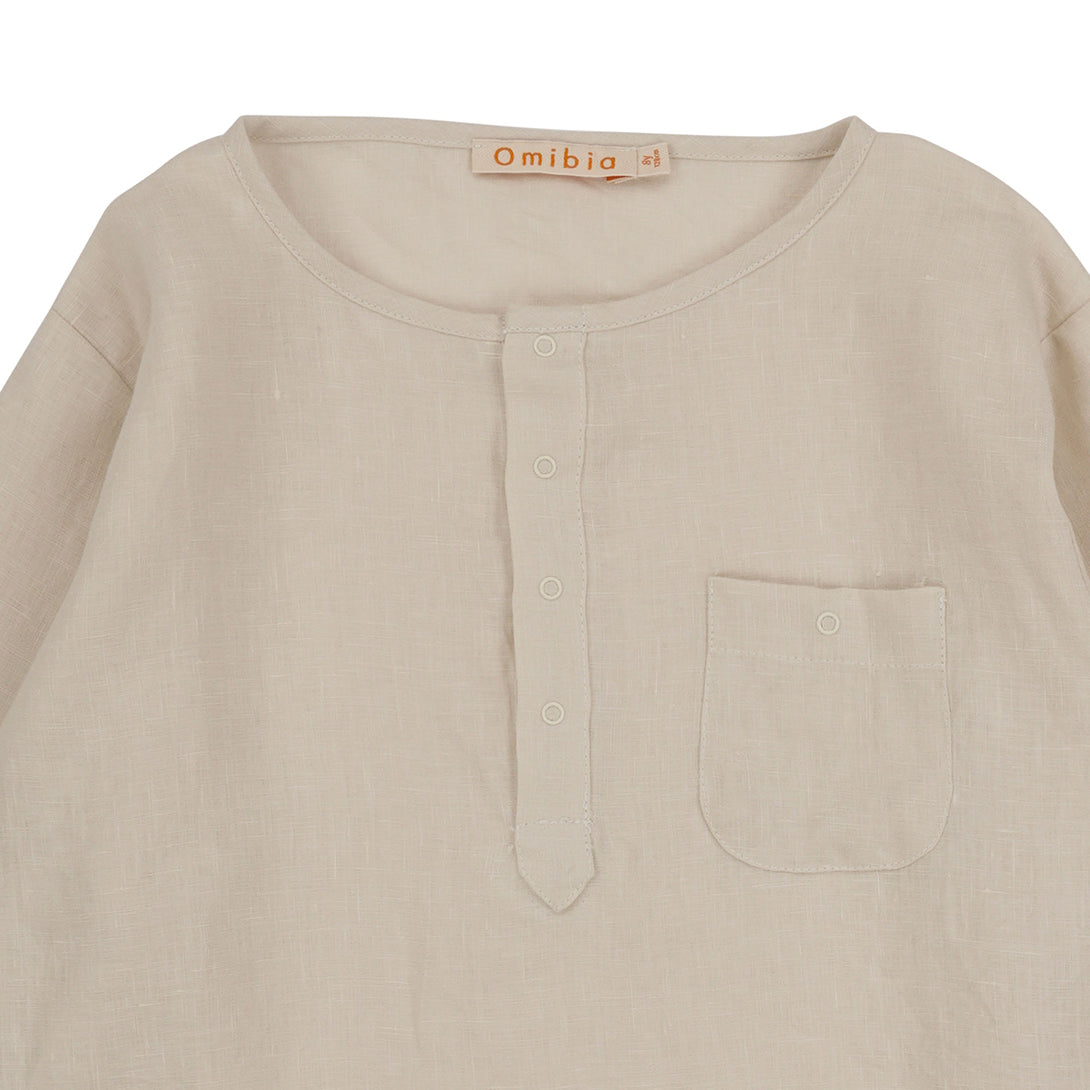 【Coucoubébé-baby】【50％off】Omibia　RAY Shirt Child Mushroom　オミビア　ヘンリーネックシャツ　　SS22W02  | Coucoubebe/ククベベ