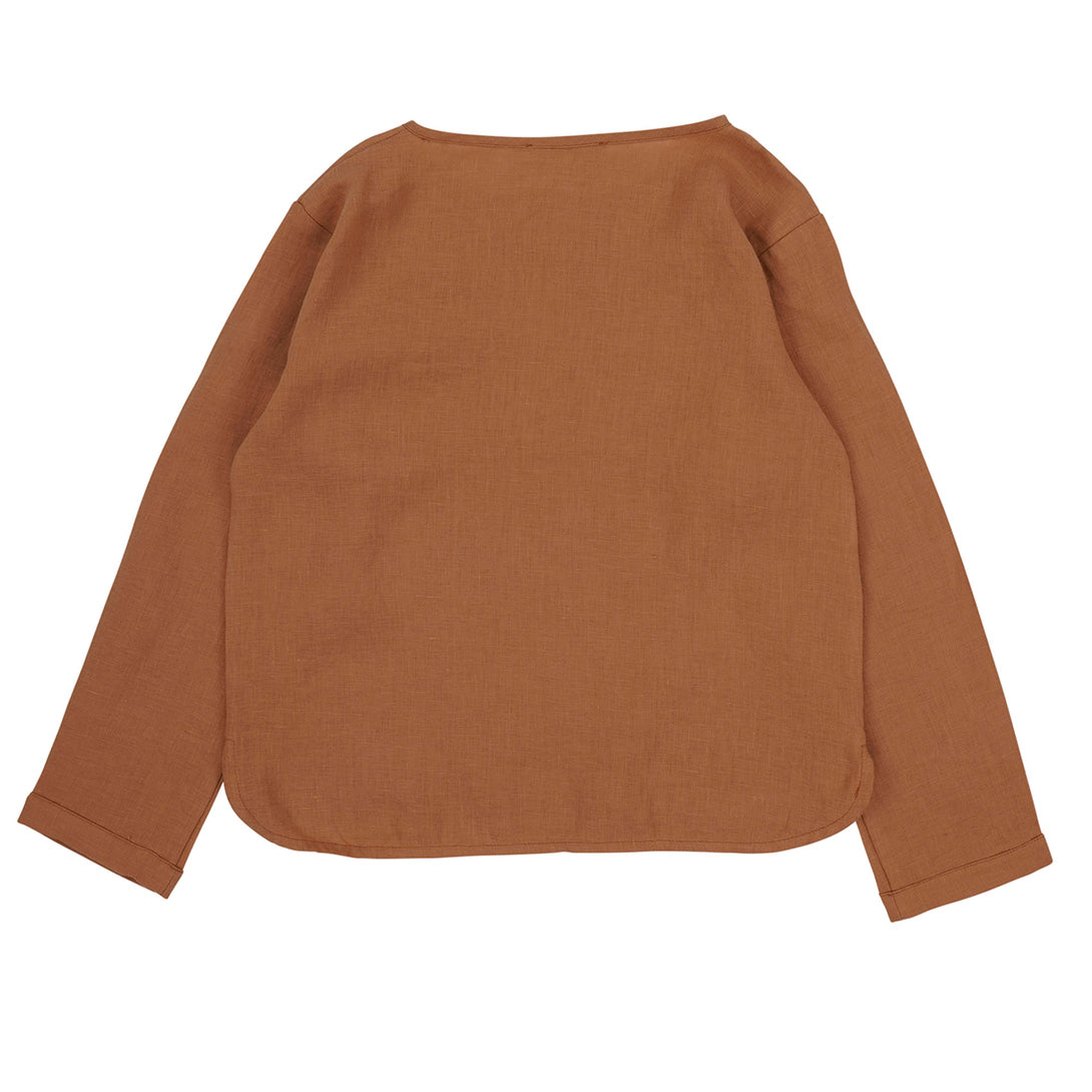 【Coucoubébé-baby】【50％off】Omibia　RAY Shirt Child Roast　オミビア　ヘンリーネックシャツ　　SS22W02  | Coucoubebe/ククベベ