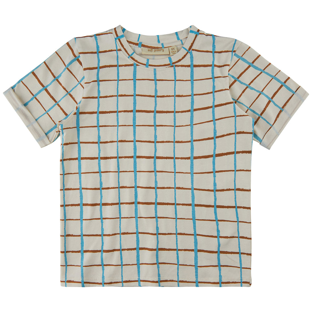 【soft gallery】【40％off】Baby Jared Check T-shirts  Gardenia　チェックTシャツ 6Y  | Coucoubebe/ククベベ