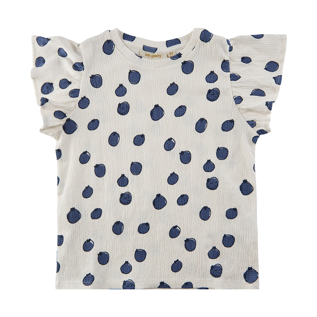 【soft gallery】【40％off】Heidi Blueberries T-shirt  Gardenia　ブルーベリーカットソー 8Y  | Coucoubebe/ククベベ