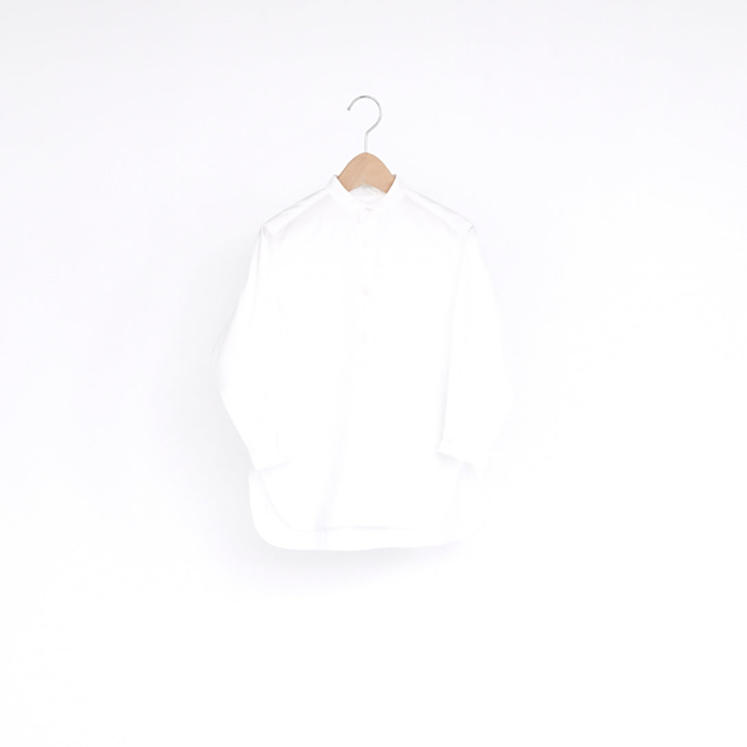 【EAST END HIGHLANDERS】BANDED COLLAR SHIRT WHITE　バンドカラーシャツ　120cm,130cm  | Coucoubebe/ククベベ