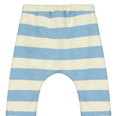 【bonmot organic】【40％off】Baby trouser fleece stripes Light blue   パンツ（Sub Image-2） | Coucoubebe/ククベベ