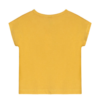 【bonmot organic】【40％off】T-shirts Mr,Crab Saffron　フレンチスリーブTシャツ（Sub Image-2） | Coucoubebe/ククベベ