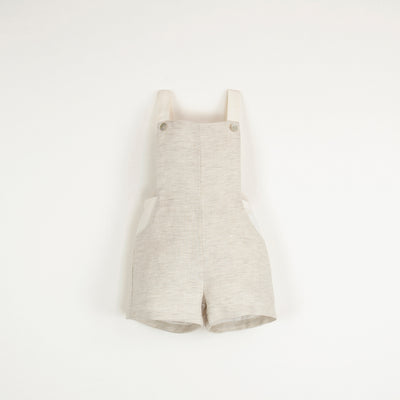 【Popelin】【40％off】Dungarees in a neutral colour  9-12m,12-18m,18-24m,2-3Y（Sub Image-1） | Coucoubebe/ククベベ