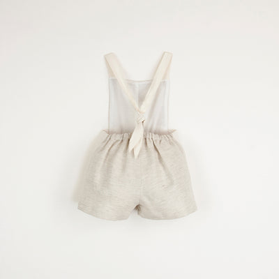 【Popelin】【40％off】Dungarees in a neutral colour  9-12m,12-18m,18-24m,2-3Y（Sub Image-3） | Coucoubebe/ククベベ