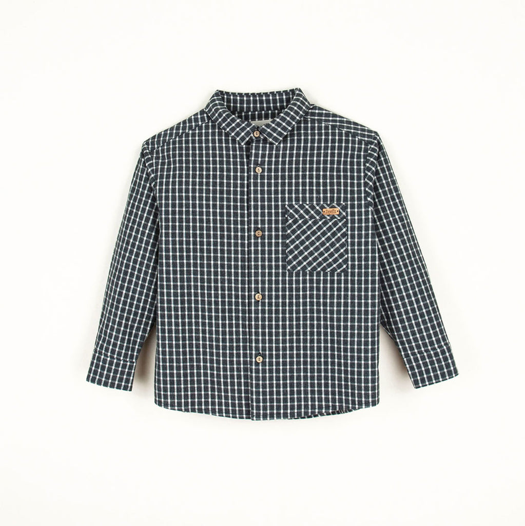 Coucoubébé-baby】【40％off】Popelin / Black plaid shirt with