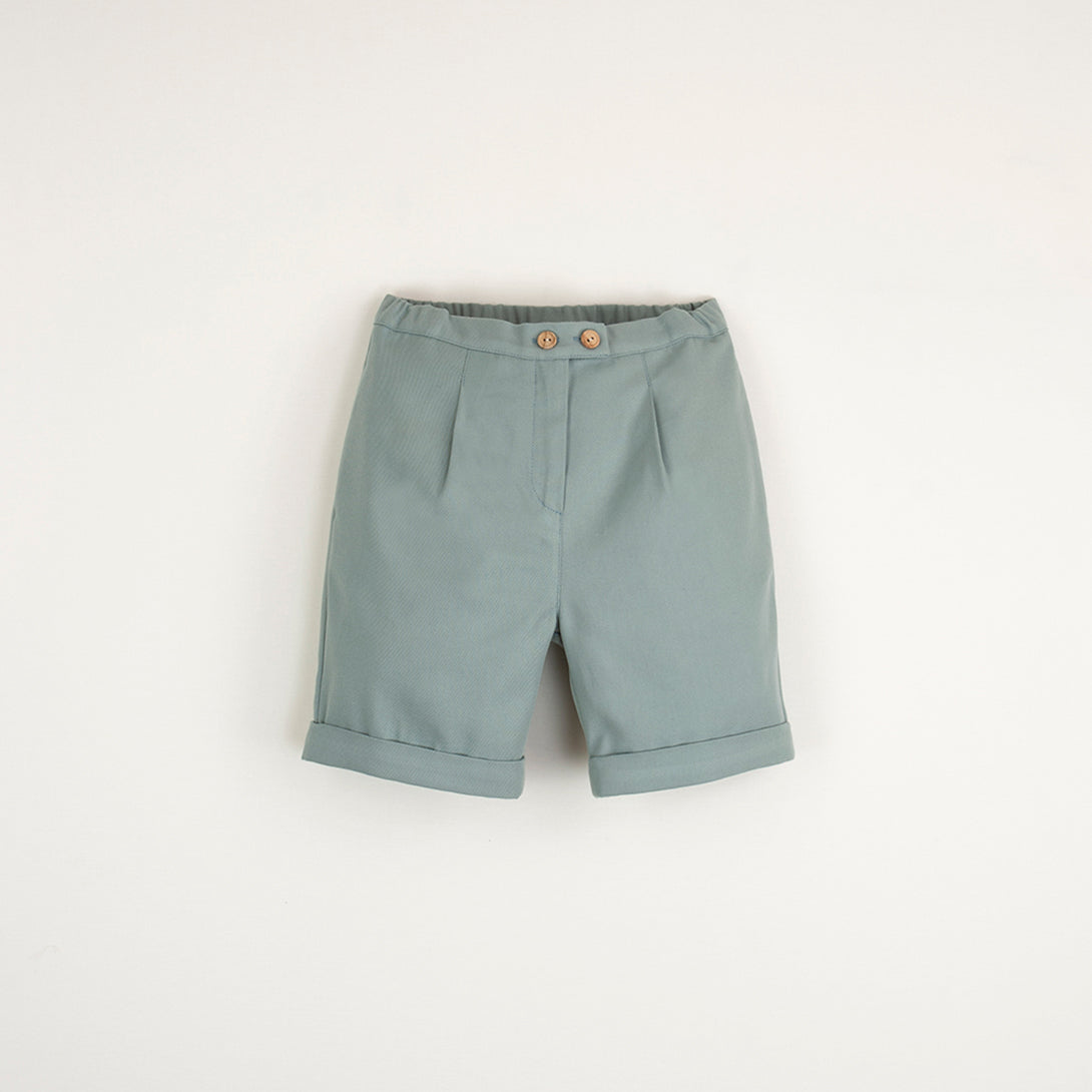 【Popelin】【40％off】Aqua marine shorts with darts  2-3Y,4Y,6Y,8Y  | Coucoubebe/ククベベ