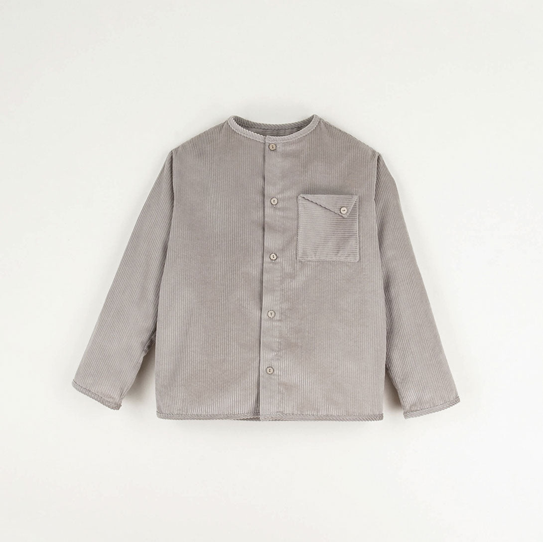 【Coucoubébé-baby】【40％off】Popelin  /  Taupe corduroy shirt　コーデュロイ長袖シャツ  | Coucoubebe/ククベベ