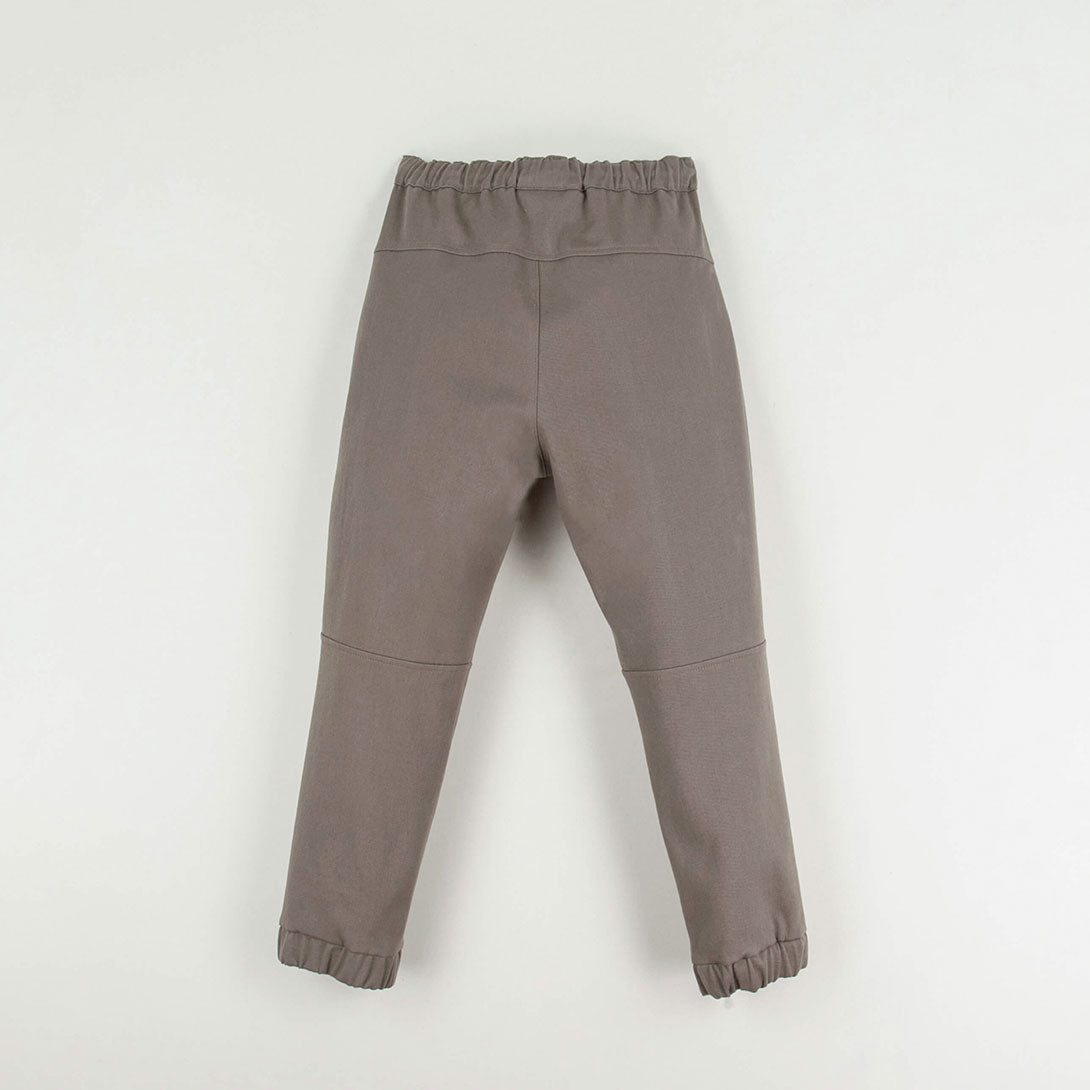 【Coucoubébé-baby】【40％off】Popelin  /  Taupe jogger trousers with pockets　ジョガーパンツ  | Coucoubebe/ククベベ