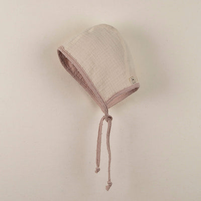 【Coucoubébé-baby】【50％off】Popelin  Pink organic reversible bonnet Mod.5.1　ポペリン　リバーシブルボンネット　ピンク（Sub Image-2） | Coucoubebe/ククベベ
