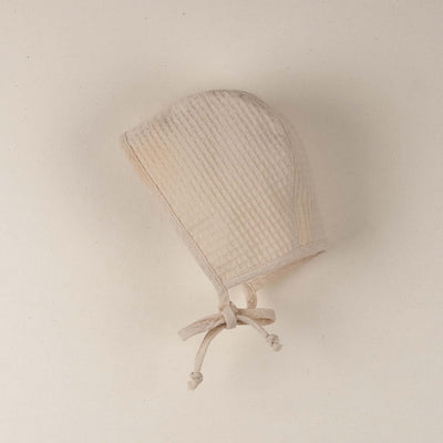 【Coucoubébé-baby】【50％off】Popelin  Beige organic reversible bonnet Mod.5.5　ポペリン　リバーシブルボンネット　ベージュ（Sub Image-1） | Coucoubebe/ククベベ