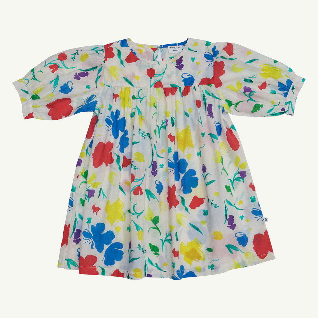 【maed for mini】【40％off】Bloomy bee dress  MULTICOLOR FLOWERS　花柄ワンピース  | Coucoubebe/ククベベ