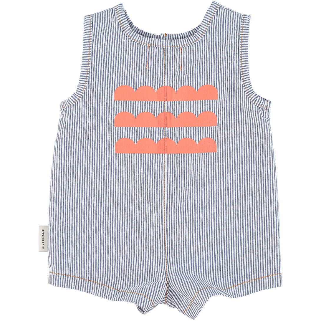 【piupiuchick】【40％off】BABY SHORT JUMPSUIT | NAVY STRIPES　ジャンプスーツ 18m  | Coucoubebe/ククベベ