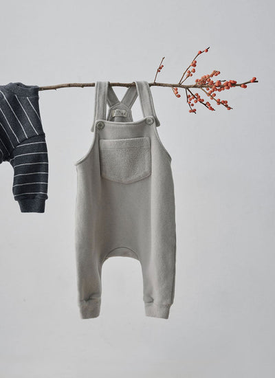 【Coucoubébé-baby】【40％off】my little cozmo  /  ORGANIC PLUSH BABY OVERALLS /  LIGHT GREY  /  サロペット（Sub Image-3） | Coucoubebe/ククベベ