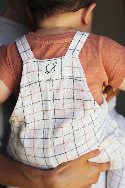 【my little cozmo】【40％off】Plaid crepe baby overalls Unique　チェックサロペット  9m,12m,18m,24m（Sub Image-4） | Coucoubebe/ククベベ