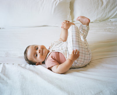 【my little cozmo】【40％off】Plaid crepe baby overalls Unique　チェックサロペット  9m,12m,18m,24m（Sub Image-3） | Coucoubebe/ククベベ
